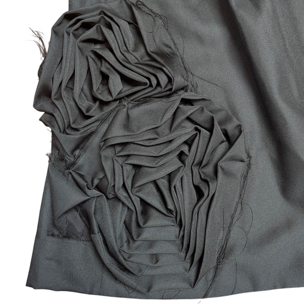 Comme des Garcons 2024 Black Rosette Sculptural Skirt Size Small - Picture 13 of 14